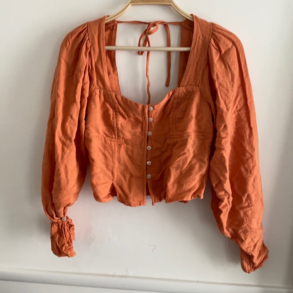 Free people button up corset top